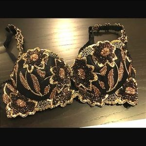 Jeweled Beaded Marciano Floral Bra 32B